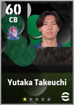 Yutaka Takeuchi eFootball 2026 player card — 60 OVR CB