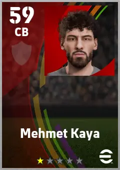 Mehmet Kaya eFootball 2026 player card — 59 OVR CB