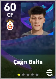 Cagri Balta eFootball 2026 player card — 60 OVR CF