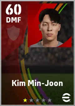 Kim Min-Joon eFootball 2026 player card — 60 OVR DMF