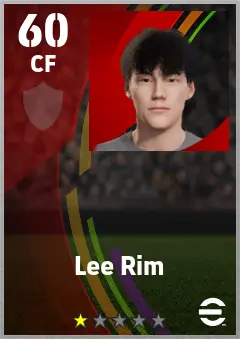 Lee Rim eFootball 2026 player card — 60 OVR CF