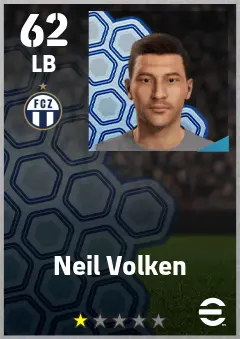 Neil Volken eFootball 2026 player card — 62 OVR LB