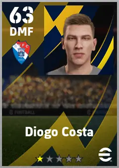 Diogo Costa eFootball 2026 player card — 63 OVR DMF