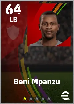 Beni Mpanzu eFootball 2026 player card — 64 OVR LB