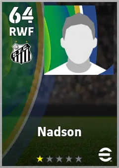 Nadson eFootball 2026 player card — 64 OVR RWF