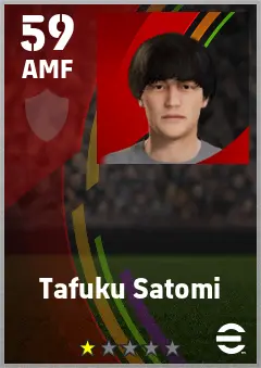 Tafuku Satomi eFootball 2026 player card — 59 OVR AMF
