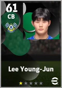 Lee Young-Jun eFootball 2026 player card — 61 OVR CB