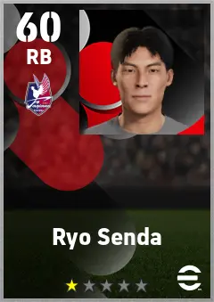 Ryo Senda eFootball 2026 player card — 60 OVR RB