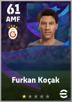 Furkan Kocak eFootball 2026 player card — 61 OVR AMF
