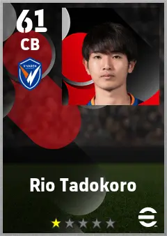 Rio Tadokoro eFootball 2026 player card — 61 OVR CB
