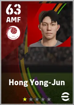 Hong Yong-Jun eFootball 2026 player card — 63 OVR AMF