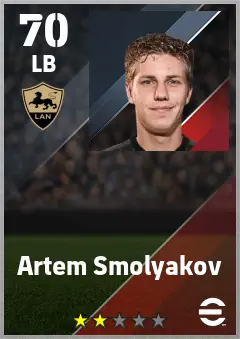Artem Smolyakov eFootball 2026 player card — 70 OVR LB