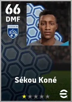 Sekou Kone eFootball 2026 player card — 66 OVR DMF