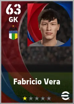 Fabricio Vera eFootball 2026 player card — 63 OVR GK