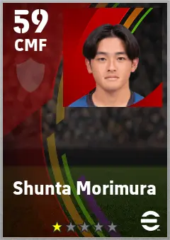 Shunta Morimura eFootball 2026 player card — 59 OVR CMF
