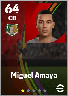 Miguel Amaya eFootball 2026 player card — 64 OVR CB