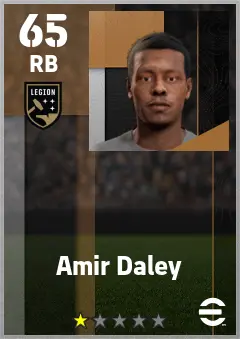 Amir Daley eFootball 2026 player card — 65 OVR RB