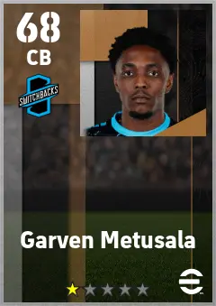 Garven Metusala eFootball 2026 player card — 68 OVR CB