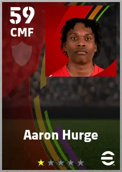 Aaron Hurge eFootball 2026 player card — 59 OVR CMF