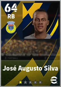 Jose Augusto Silva eFootball 2026 player card — 64 OVR RB