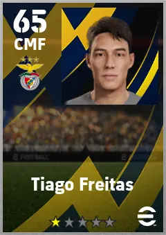 Tiago Freitas eFootball 2026 player card — 65 OVR CMF