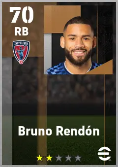 Bruno Rendon eFootball 2026 player card — 70 OVR RB