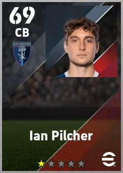Ian Pilcher eFootball 2026 player card — 69 OVR CB