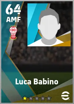 Luca Babino eFootball 2026 player card — 64 OVR AMF