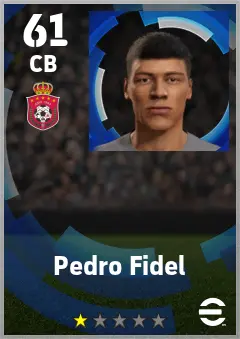 Pedro Fidel eFootball 2026 player card — 61 OVR CB