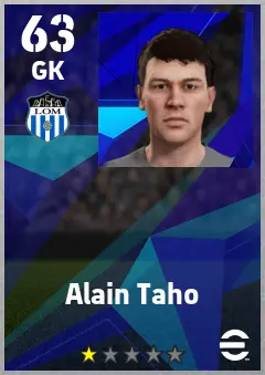 Alain Taho eFootball 2026 player card — 63 OVR GK