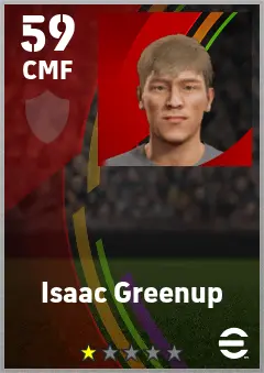 Isaac Greenup eFootball 2026 player card — 59 OVR CMF