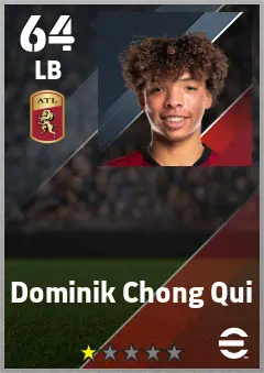 Dominik Chong Qui eFootball 2026 player card — 64 OVR LB