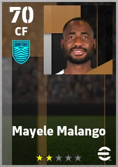 Mayele Malango eFootball 2026 player card — 70 OVR CF