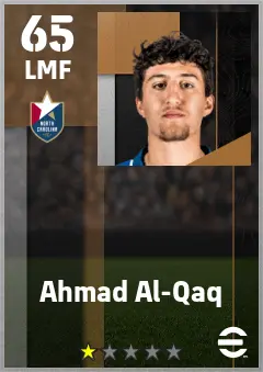 Ahmad Al-Qaq eFootball 2026 player card — 65 OVR LMF