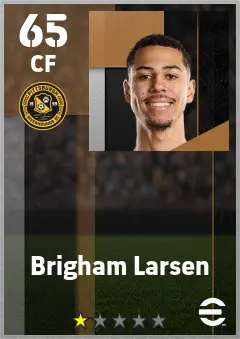 Brigham Larsen eFootball 2026 player card — 65 OVR CF