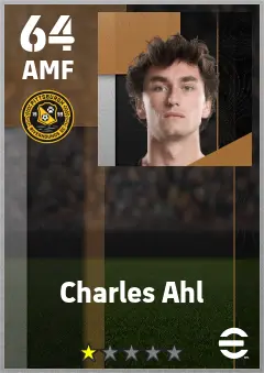 Charles Ahl eFootball 2026 player card — 64 OVR AMF