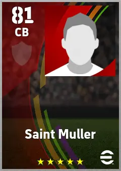 Saint Muller eFootball 2026 player card — 81 OVR CB