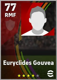 Euryclides Gouvea eFootball 2026 player card — 77 OVR RMF