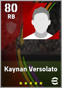 Kaynan Versolato eFootball 2026 player card — 80 OVR RB