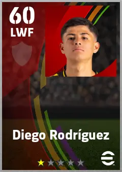 Diego Rodriguez eFootball 2026 player card — 60 OVR LWF