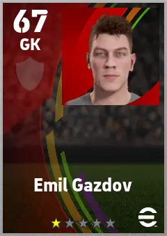Emil Gazdov eFootball 2026 player card — 67 OVR GK