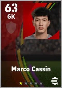 Marco Cassin eFootball 2026 player card — 63 OVR GK