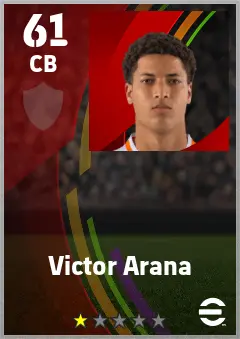 Victor Arana eFootball 2026 player card — 61 OVR CB