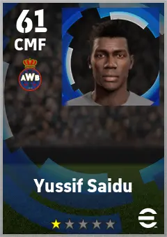 Yussif Saidu eFootball 2026 player card — 61 OVR CMF