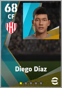 Diego Diaz eFootball 2026 player card — 68 OVR CF