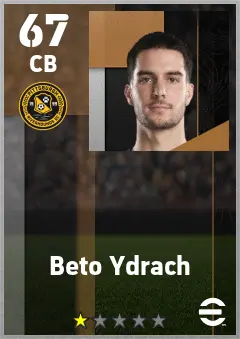 Beto Ydrach eFootball 2026 player card — 67 OVR CB