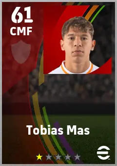 Tobias Mas eFootball 2026 player card — 61 OVR CMF