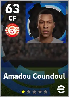 Amadou Coundoul eFootball 2026 player card — 63 OVR CF