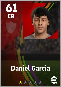 Daniel Garcia eFootball 2026 player card — 61 OVR CB