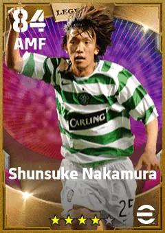 Shunsuke Nakamura eFootball 2026 player card — 84 OVR AMF